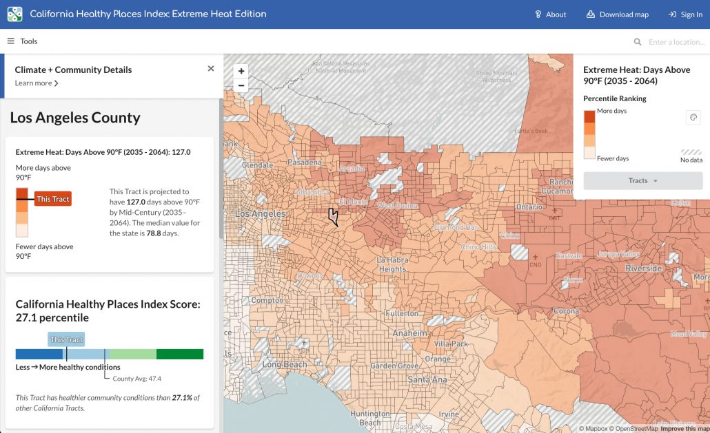 California Healthy Places Index: Heat Edition | UCLA Luskin Center for ...