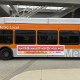 A bus ad created for the 2023 HeatSafeLA campaign