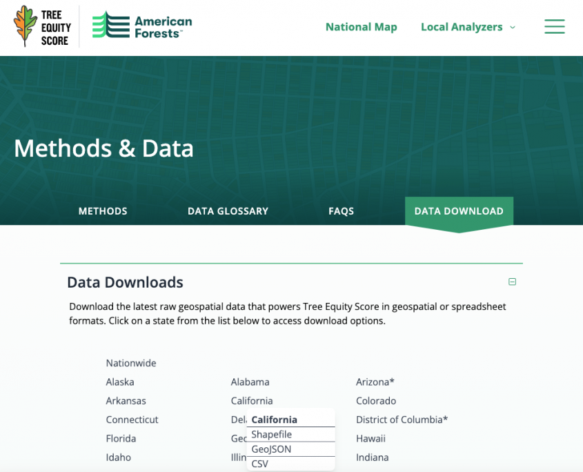 How to Use the Shade Data Map in Tree Equity Score | UCLA Luskin Center ...