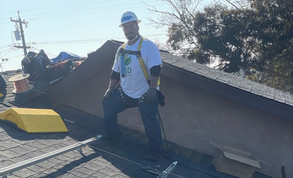 Matthew De La Rosa working at installation project job sites in Fresno.